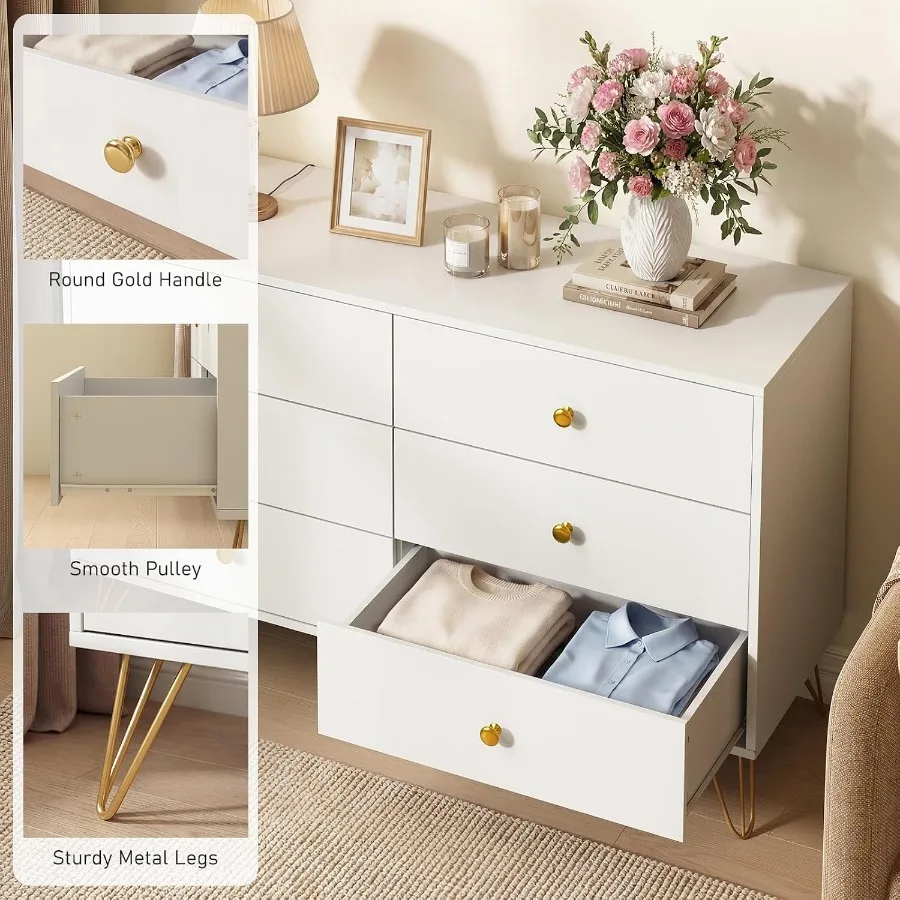 Bedroom 6-Drawer White Dresser - Storage & Organization review and price
