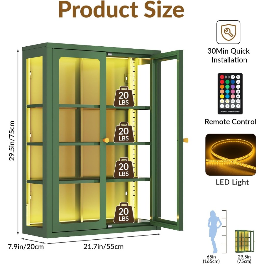 Metal wall display storage cab - Storage & Organization review and price