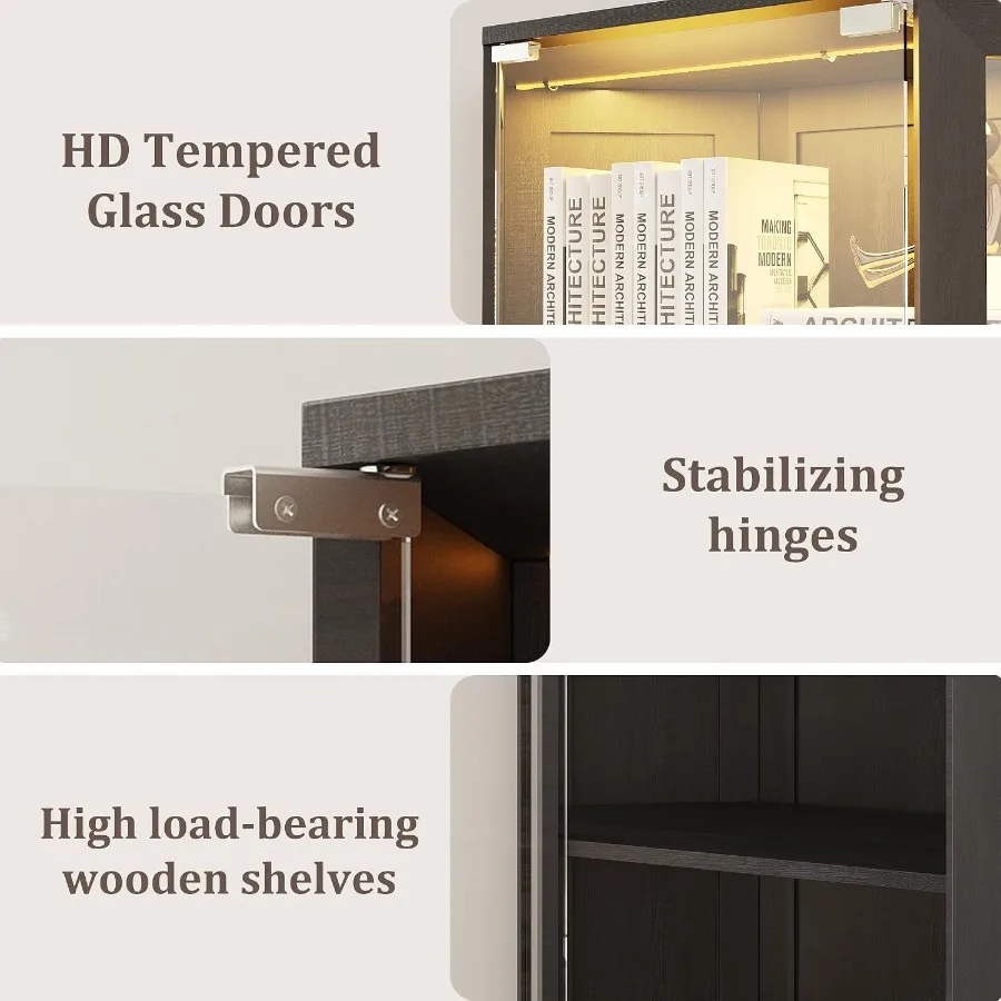 Corner display cabinet with gl - Lighting review and price