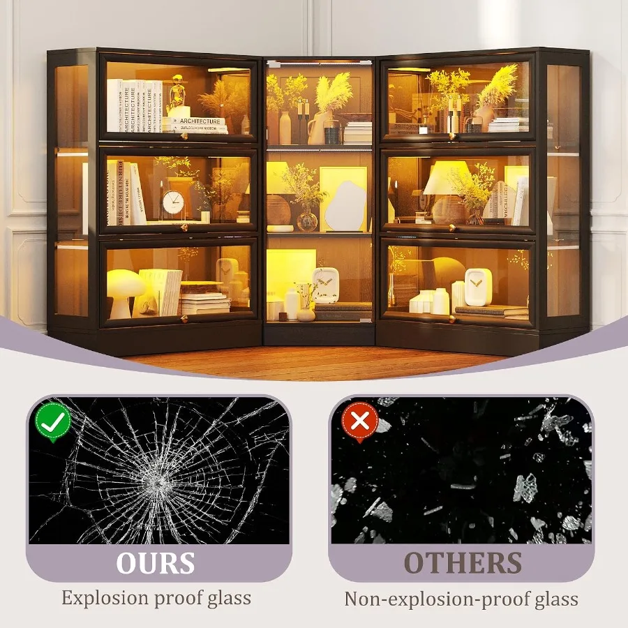 Corner display cabinet with gl - Lighting review and price