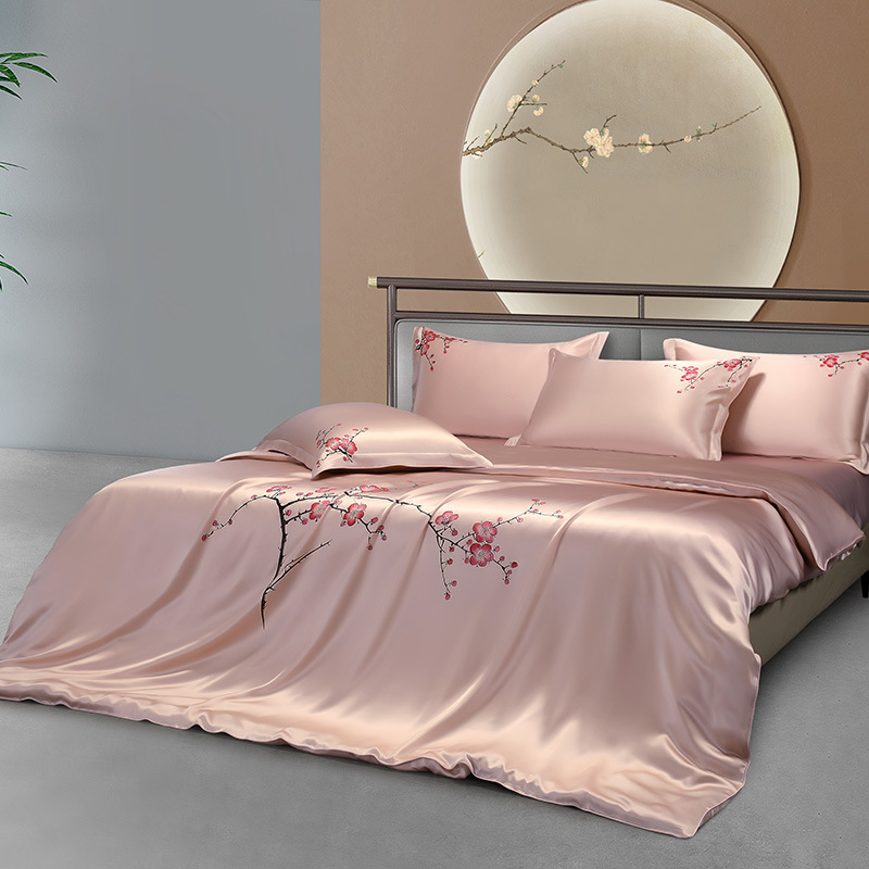 25mm Mulberry Silk Flowers Bed - Aesthetic Floral Duvet Cover review and price