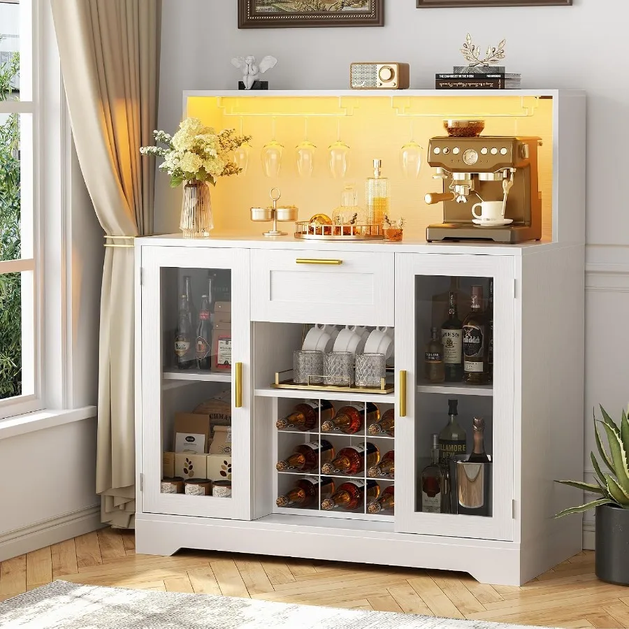 Coffee Bar Cabinet with RGB LE - Storage & Organization review and price