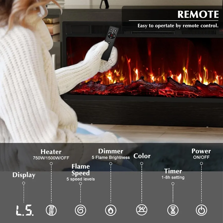 Living room TV stand with fire - Storage & Organization review and price